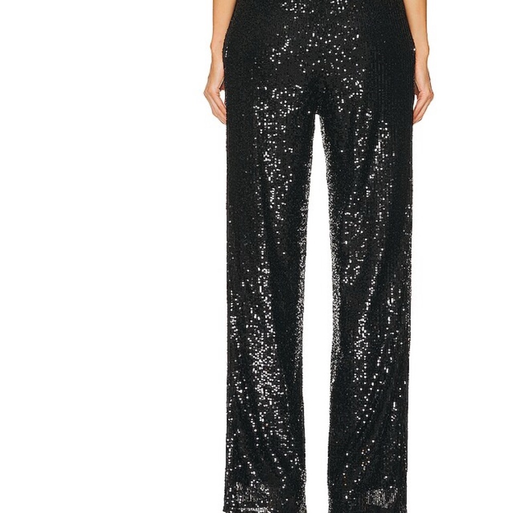 Enza Costa Black Sequin Women's Pants. Size 3 large. - Picture 3 of 4